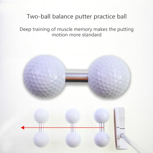 Golf Putting Trainer with 2 Training Balls, Indoor/Outdoor Putting Aid for Accuracy & Stroke Improvement, for Golfers