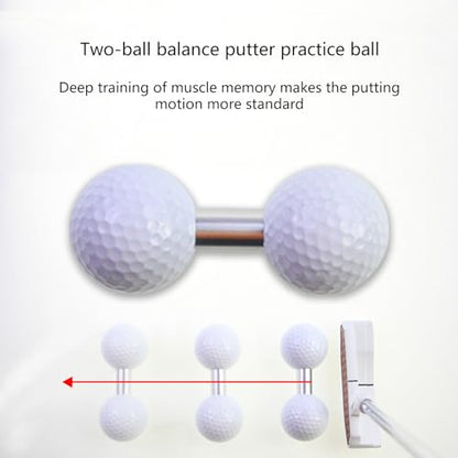 Golf Putting Trainer with 2 Training Balls, Indoor/Outdoor Putting Aid for Accuracy & Stroke Improvement, for Golfers