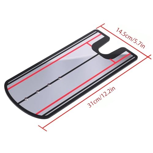 Golf Putting Mirror with Alignment Lines & Putter Gate - Putting Training Aid for Indoor/Outdoor Practice, Boost Accuracy for Beginners