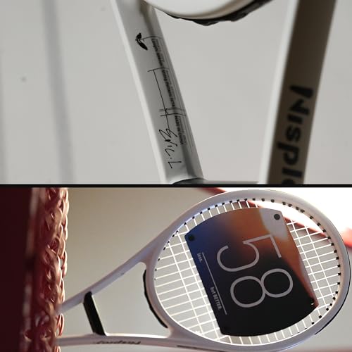 58 sq in Sweet Spot Trainer Tennis Racket, Precision Contact Training Racquet for Cleaner Hits, Timing and Control, Ball Machine and Repetition Practice, Match-Transfer Training Racket - color: Ivory