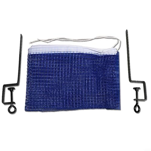 Table Tennis Net and Post Clamp Stand Kit, Easy Setup Pong Replacement Net for Practice and Fun, Blue