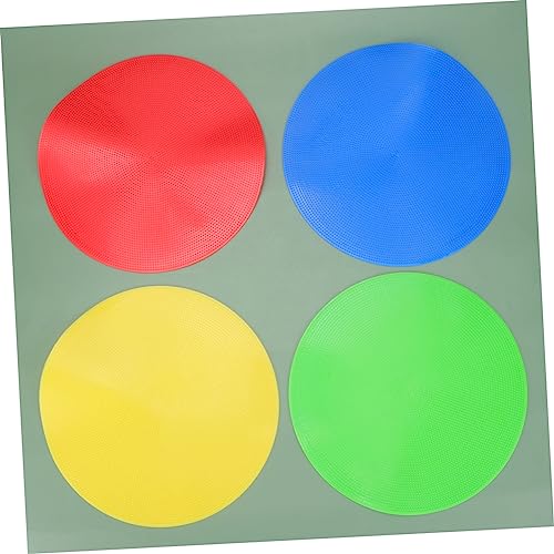 Garneck 4pcs Reusable Markers for Soccer Training Football Marker Dishes Red Yellow and for Drills and Exercises