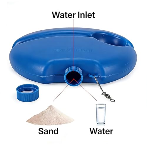 Tennis Trainer Rebounder, 2026 New Tennis Training Buddy with Weighted Base, Solo Tennis Ball Trainer with String, Multifunction Tennis Practice Rebounder for Backyard - color: Blue A