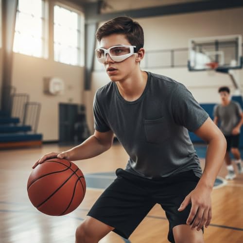 Basketball Dribbling Goggles Adjustable Sport Training Glasses Aid for Training Aid Basketball Equipment Safety Specs for Adult Teenagers Youth
