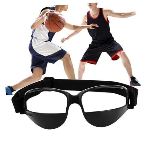 Basketball Anti-Low Head Training Glasses Sports Eyewear for Ball Handling Comfortable Soft Design for Youth Adults Black