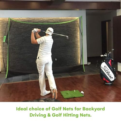 for Backyard Driving, Golf Practice Net, Dual-Turf Golf Mat, Chipping Target & Carry Bag