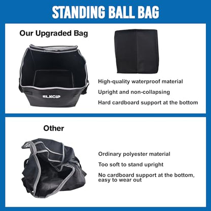 Tennis Balls Hopper Bag, Replacement Storage Bag with Side Pockets, Lightweight Teaching Cart Bag for Pickleball, Baseball Ball, Table Tennis, Frame Not Included
