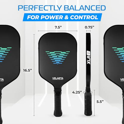 Professional Pickleball Paddles – Best Pickleball Paddle - Pickleball Paddles Carbon Fiber T700 - USAPA Approved - 16mm Paddle Racket for Enhanced Control - Paddle Rackets for Adults - color: Black