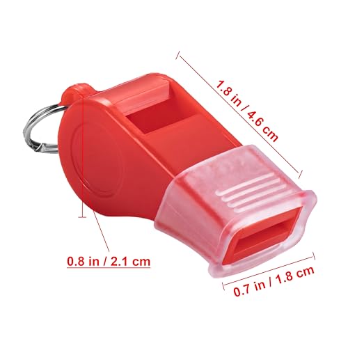 24 Packs Sports Whistles with Lanyard, for Coaches, Referees and Officials - color: Red