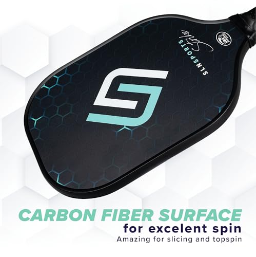 Pickleball Paddles | USAPA Approved Carbon Fiber Paddles/Fiberglass Pickleball Rackets Set of 2 | Carrying Case, 4 Balls | Pickleball Raquets for Kids and Adults - style: Carbon Fiber Set of 2