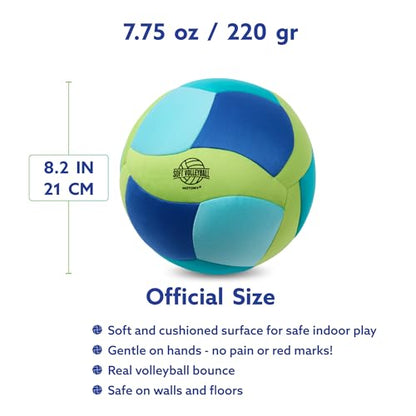 MOTOMY VolleyPal Trainer and Soft Indoor Volleyball Bundle