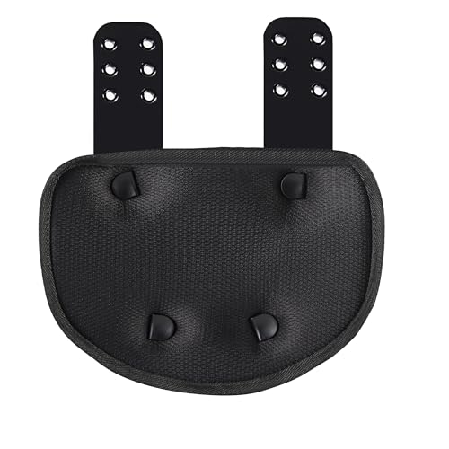 Football Back Plate, Football Low Back Pad, Rear Protector Lower Back Pads+ Towel - color: black and white, size: Large