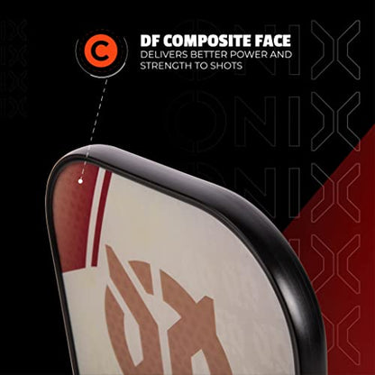 Onix Evoke Premier Professional Tournament Pickleball Paddle Composite Face Impact Paddle Shape - color: Red - Evoke Premier, size: Medium, style: 14mm