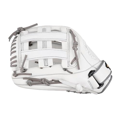 Mizuno GMVP1300PF4W MVP Prime Fastpitch Softball Glove 13", H Web, Left Hand Throw,White/Grey