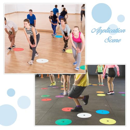 SUPERFINDINGS 24 Pcs Spot Markers Rubber Floor Flat Discs Training Field Cones 6.14 Inch/156 Mm Non Slip Agility Dots Soccer Basketball Sports Speed Markers Rubber Circles