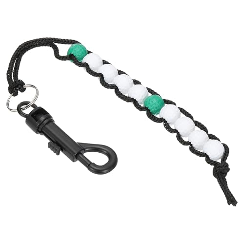PATIKIL Golf Beads Score Counter, Golf Stroke Counter Beads with Clips Golf Accessories for Women Golfer Strokes Count - color: White/Green