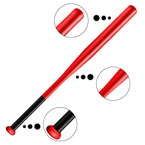 Baseball Bat Steel with Carrying Bag - color: Red