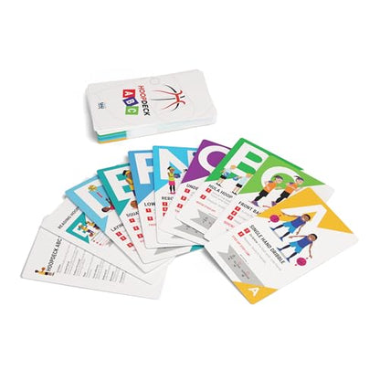 HoopDeck ABC Youth Basketball Training Cards | Alphabet Skill Drills for Kids | Ball Handling, Shooting & Agility Practice | Basketball Trainer for Ages 4+ - style: HoopDeck ABC