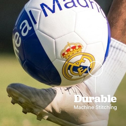 Maccabi Art Official Real Madrid Soccer Ball, Size 5 Football, Authentic Club Logo, Premium Fan Collectible for Training, Play & Display