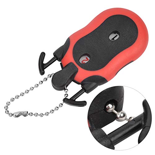 Golfs Score Counter, Portable Golfs Bag Shape Score Counter One Person Shows 1-99 Points with Key Ring for Competitions Games (Red