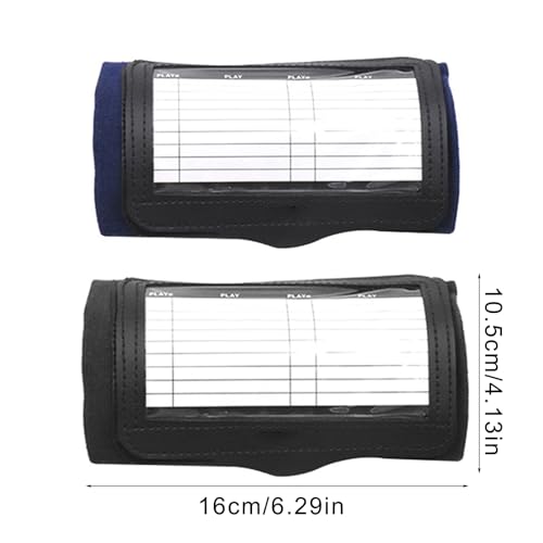 Multifunctional Football Play Wristband, Large Window Softball Wristband for Quarterback Playbook, Sports Coach Play Card Holder for Baseball Soccer Basketball