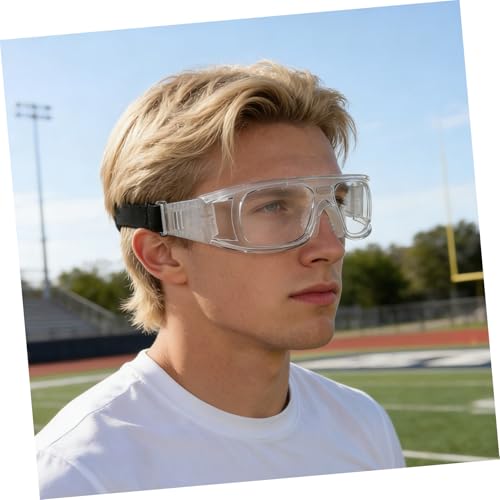 TOYANDONA Sports Goggles Basketball Football Protective Eyewear Anti-fog Shock-resistant with Elastic Strap for Men Women Outdoor Training
