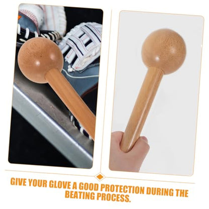 2Pcs Wooden Baseball Glove Shaping Mallet Softball Mitt Break Tool for Formation Portable Glove Pounder for Baseball and Softball Players