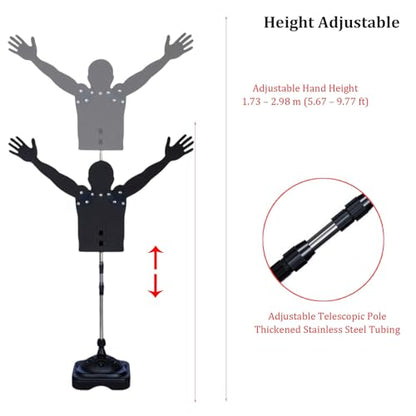 Basketball Training Defender Dummy, Height Adjustable Training Mannequin, Portable Defender Practice Dummy with Water Injection Base,for Shooting Dribbling Drills