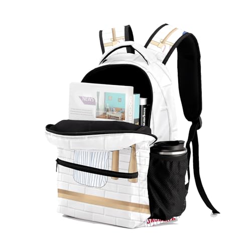 Sport Jersey Baseball Number Blue Personalized School Backpack for Teen Kid-Boy/Girl Primary Daypack Travel Bookbag - color: Option 30