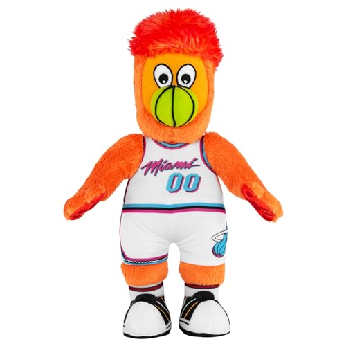 Bleacher Creatures Miami Heat Burnie 10" Plush Figure (Vice Edition) - A Mascot for Play or Display - color: Miami Heat Burnie (Vice Edition), size: 10 Inches