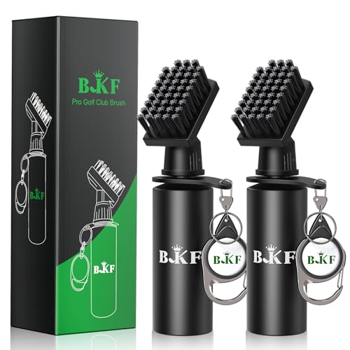 Golf Club Cleaner Brush Anti-Leak Bottle Holds 4.5 Ounces of Water with Gift Box for Club Grooves, Essentials Golf Accessories for Men, Best Golf Gifts for Men/Women (2)