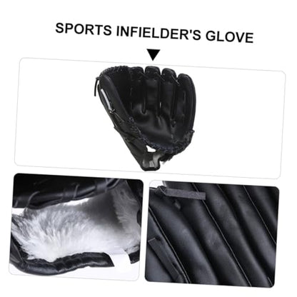 SHERCHPRY PU Baseball Glove Lightweight Infielder Pitcher Training Mitt for Youth Beginners Flexible Softball Fielding Hand Protection