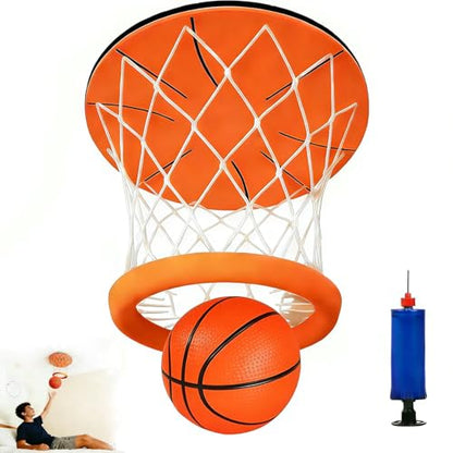Mini Basketball Hoop, Indoo Ceiling Basketball Hoop, Funny Wall Mount Basketball Game with Ball and Pump for Kids and Adults, Great for Home, Dorms, Offices, and Gifts, No Assembling
