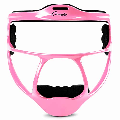 Champion Sports Ultralight Magnesium Softball Fielder’s Mask – Youth & Adult Sizes, 8oz Lightweight Protective Face Guard - color: Pink, style: Ultralight Magnesium (Adult Size)