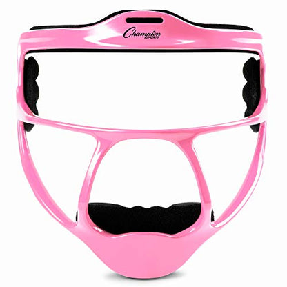 Champion Sports Ultralight Magnesium Softball Fielder’s Mask – Youth & Adult Sizes, 8oz Lightweight Protective Face Guard - color: Pink, style: Ultralight Magnesium (Adult Size)