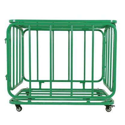 Basketball Or Volleyball Storage Ball Cart with Wheels & Lid Rolling Sports Ball Storage Cart for Gyms Schools Clubs Indoor and Outdoor