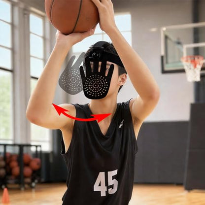 Upgraded 3D Breathable Basketball Training Mask with Adjustable Angle Knob, Hand-in-Face Defensive Shooting & Dribbling Aid, Anti-Slip Silicone Headband with Stepless Slider for Youth & Adults