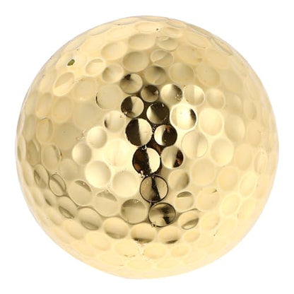 Practice Golf Balls Training Aids Double-Layer Gold Golfing Practice Ball for Indoor and Outdoor Putting Game Training