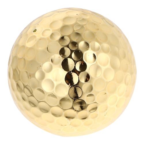 Practice Golf Balls Training Aids Double-Layer Gold Golfing Practice Ball for Indoor and Outdoor Putting Game Training