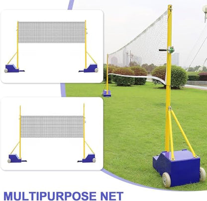 Adjustable Volleyball Poles & Net Set for Backyard - Heavy Duty Outdoor Volleyball & Badminton System, 4 Heights 5ft-6.8ft, Perfect for Family Fun