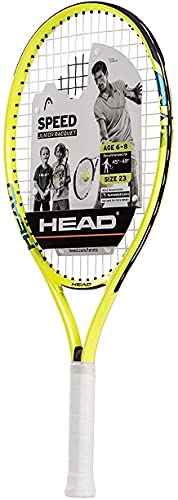 HEAD Speed 23 Junior Pre-Strung Tennis Racquet, Lightweight Youth Tennis Racket for Kids & Beginners, Durable Aluminum Frame, Age 6-8, 23 inch, Yellow