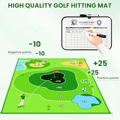 LYDARZ Battle Golf Game Chipping Practice Mat, Perfect for Chipping and Swing Training, Backyard Games Golf Hitting Mat, Ideal for Golf Parties and Fun Activities - size: Target Disk Pattern: 4A