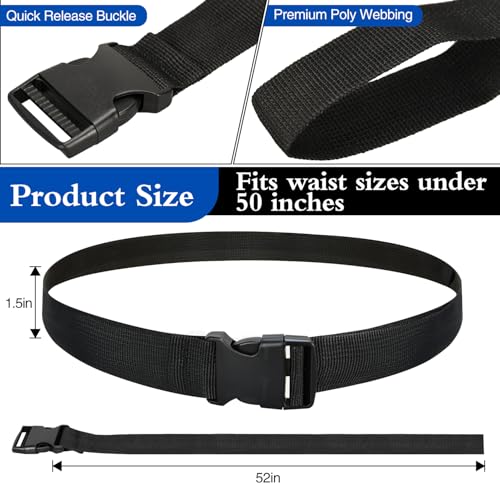 DkOvn 2 Pack Football Belts, 52 to 57 Inches Long, with Stainless Steel D Rings, for Youth, Adults