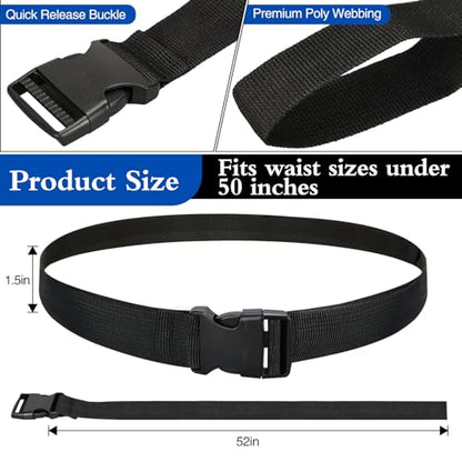 DkOvn 2 Pack Football Belts, 52 to 57 Inches Long, with Stainless Steel D Rings, for Youth, Adults