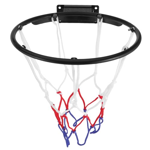 1 Set 9.8inch Basketball Rim - Replacement Breakaway Wall-Mounted Basketball Net with Hoop - Indoor Sport Goal Over The Door for Indoor Outdoor Playroom Or Living Room