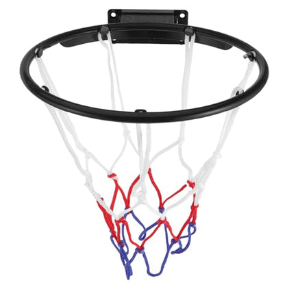 1 Set 9.8inch Basketball Rim - Replacement Breakaway Wall-Mounted Basketball Net with Hoop - Indoor Sport Goal Over The Door for Indoor Outdoor Playroom Or Living Room