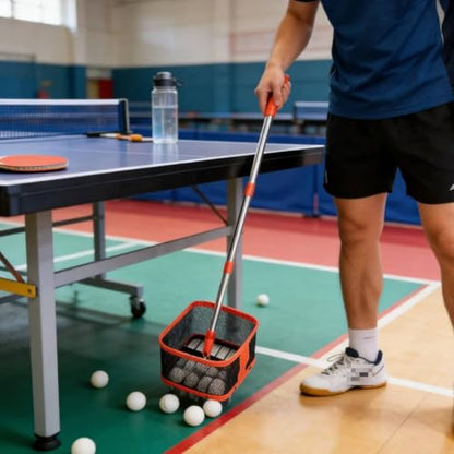 Qianly Table Tennis Ball Picker Adjustable Table Tennis Ball Retriever Training Gear for Training
