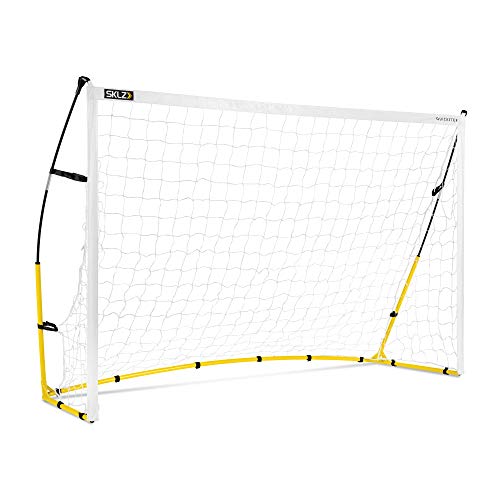 SKLZ Quickster Soccer Goal - Portable Goal for Backyard & Field - Durable Tension-Tite Frame & Heavy Gauge 2-Ply Net - Adjustable Click-Lock Poles, Metal Stakes - Carrying Case with Handle - style: 8 x 5 Feet