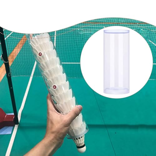 kowaku Shuttlecock Storage Tube Transparent Durability Accessories Portable Reusable Badminton Ball Holder Badminton Ball Organizer - size: Small