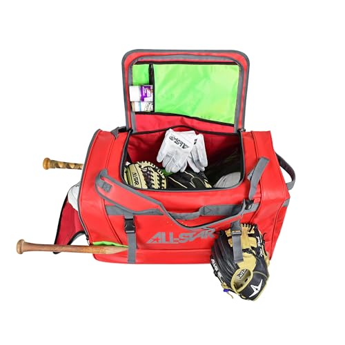 All-Star S7 Elite Player Duffle, 20.5" H x 14" W x 10" D - color: Scarlet Red